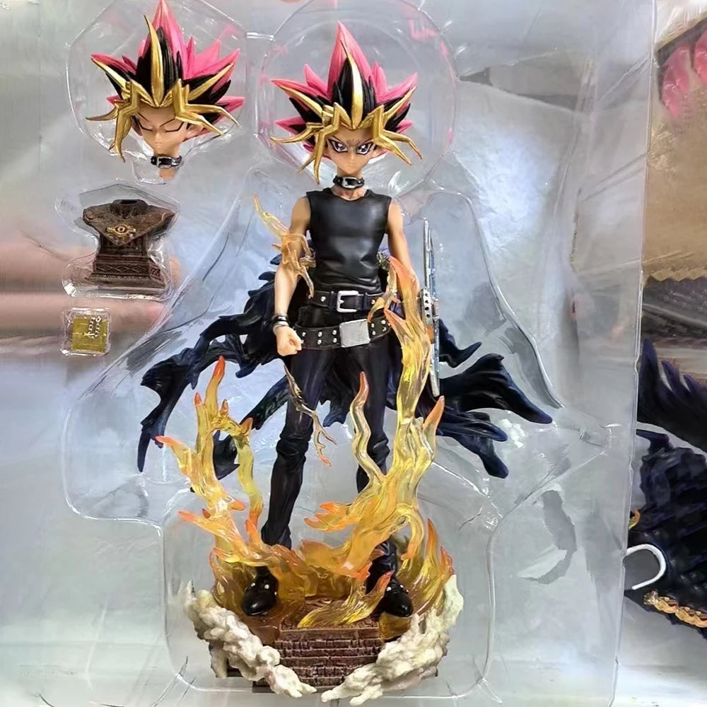 Yugi Muto Figure jeu sombre Figurine dimensionnelle Duel monstres figurines d'action 28 cm PVC Statue Collection ornement enfants jouet cadeaux