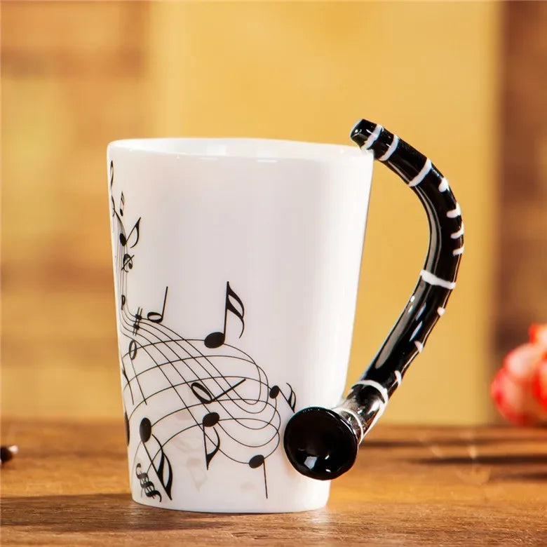 Tasse en céramique créative de style JEViolin, tasses à portée de lait de thé de café, poignée standard, cadeaux de nouveauté, mignon, 240ml