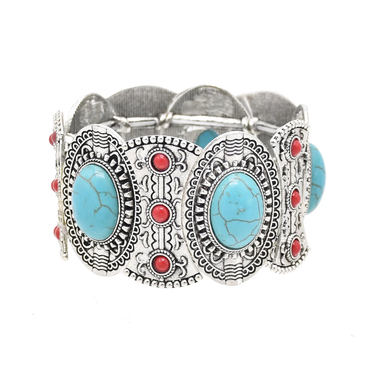 Bracelet ethnique Tribal bohème indien Vintage Turquoise gitane Boho Bracelet Festival voyage femmes hommes bijoux africains turcs