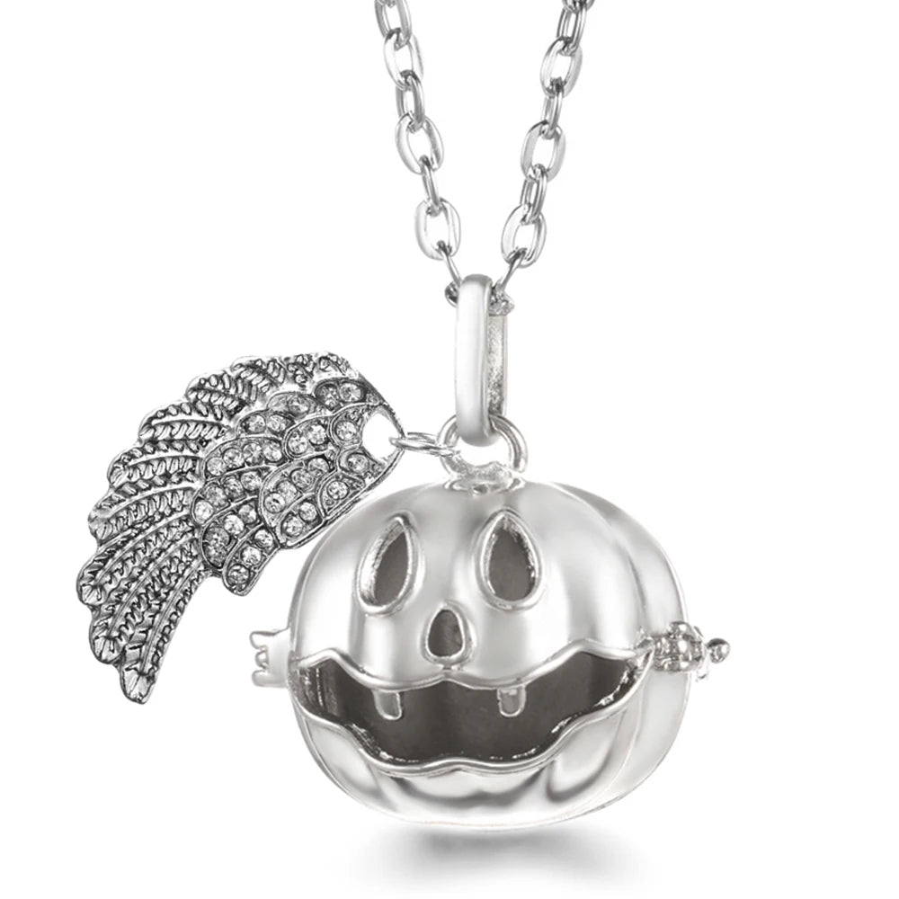 Collier Bola Mexique avec ailes d'ange, arbre de vie – diffuseur d'huile essentielle aromathérapie, pendentif parfumé pour femme, idée cadeau raffinée.