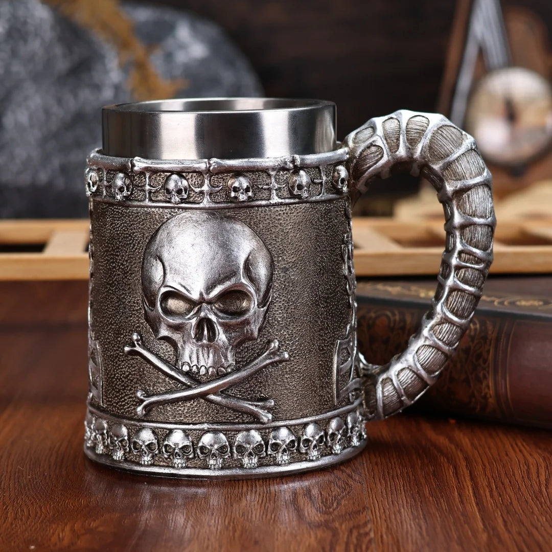 Dragon Eye Tankard 304 acier inoxydable intérieur médiéval croix épées chevalier bière thé café tasse Stein tasse 450ml Halloween cadeau