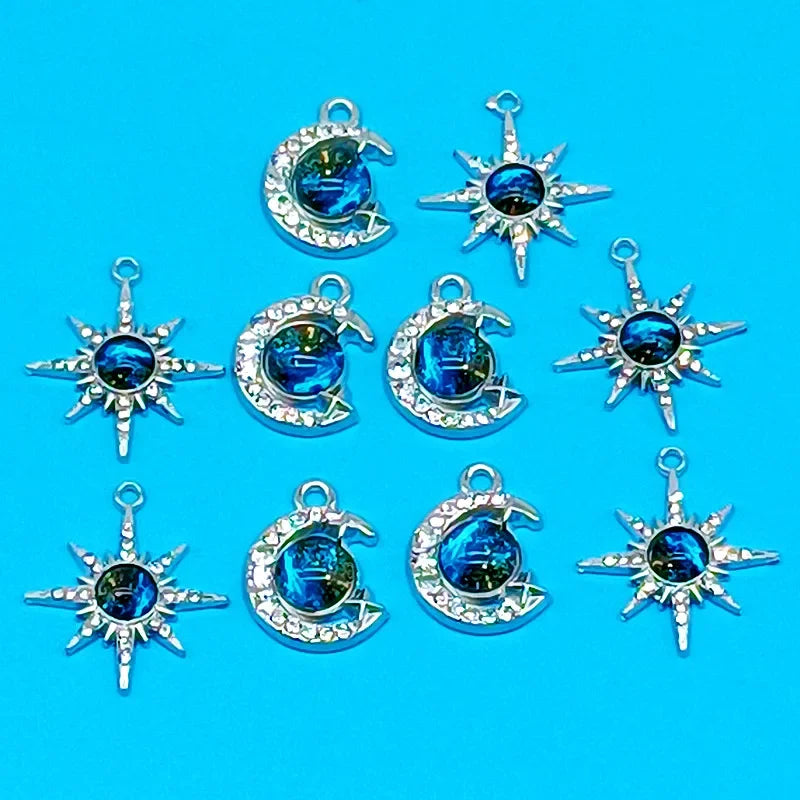 10 pièces cristal planète étoile breloques pendentifs pour colliers Bracelets boucles d'oreilles à la main bricolage artisanat fabrication de bijoux résultats