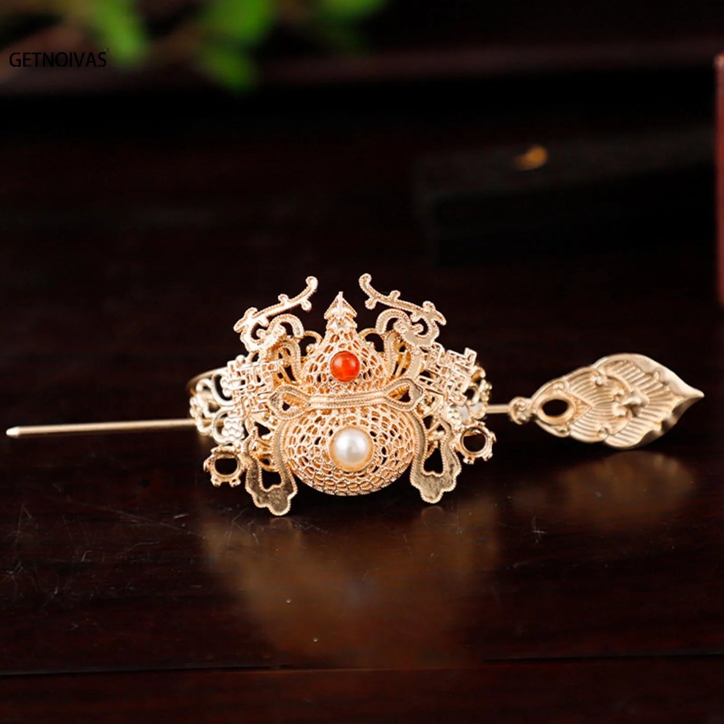 Couronne de cheveux Hanfu chinoise, chignon rétro queue de cheval, accessoire pour cheveux, couvre-chef en métal Vintage pour coiffure de fête Cosplay