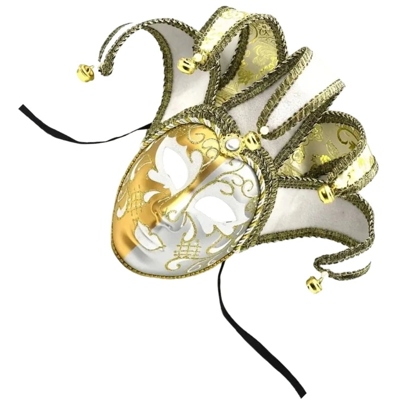 MasTim Ade-Masque de Bouffon, Costume d'Halloween, Vénitien, Mardi Gras, Carnavals, ixd'Halloween