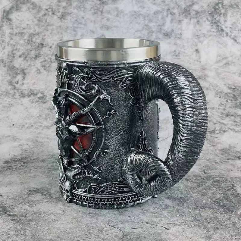 Mug à bière créative à griffe de diable, doublure en résine et acier inoxydable, tasse à café à Double paroi, gobelet à vin pour la décoration de la cuisine de la maison, cadeau