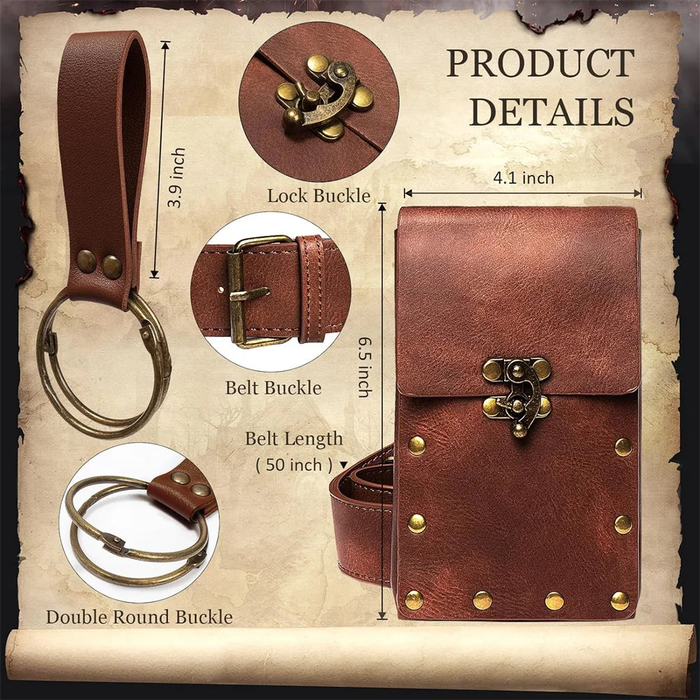 Chevalier Viking Cosplay fantaisie ceinture Wasitbag fourreau médiéval Renaissance déguisement accessoires de déguisement adulte mâle accessoires ceinture