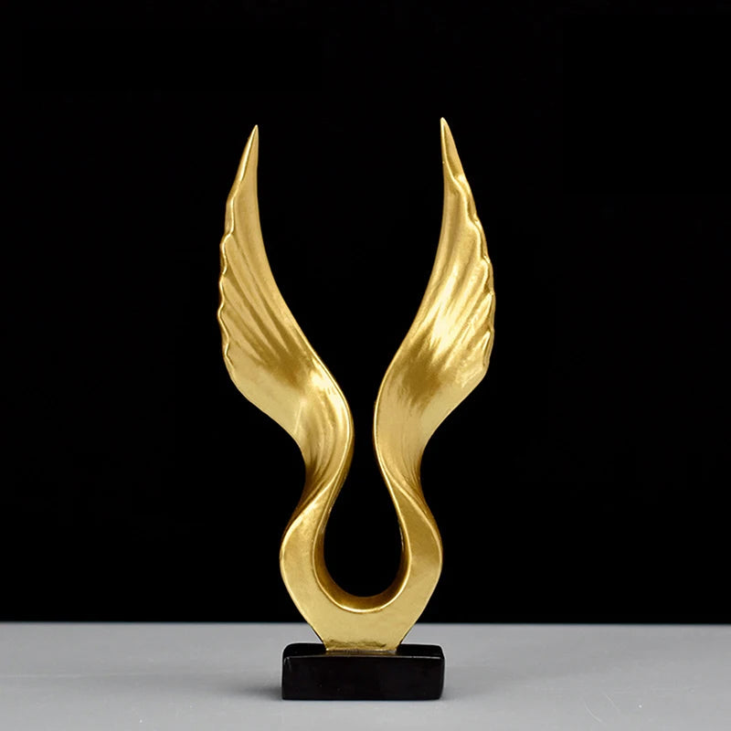Statue européenne d'aigle/aile d'ange, figurine en résine, collection d'épandage Dapeng l'inventaire pour meuble TV, décoration de la maison