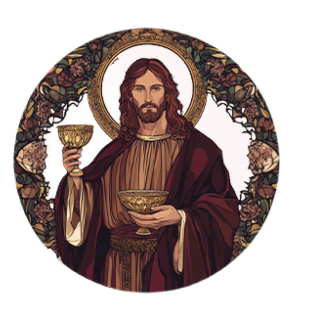 Attrape-soleil de Jésus religieux en acrylique Art déco, plaque murale polyvalente, panneau décoratif pour la maison et le jardin
