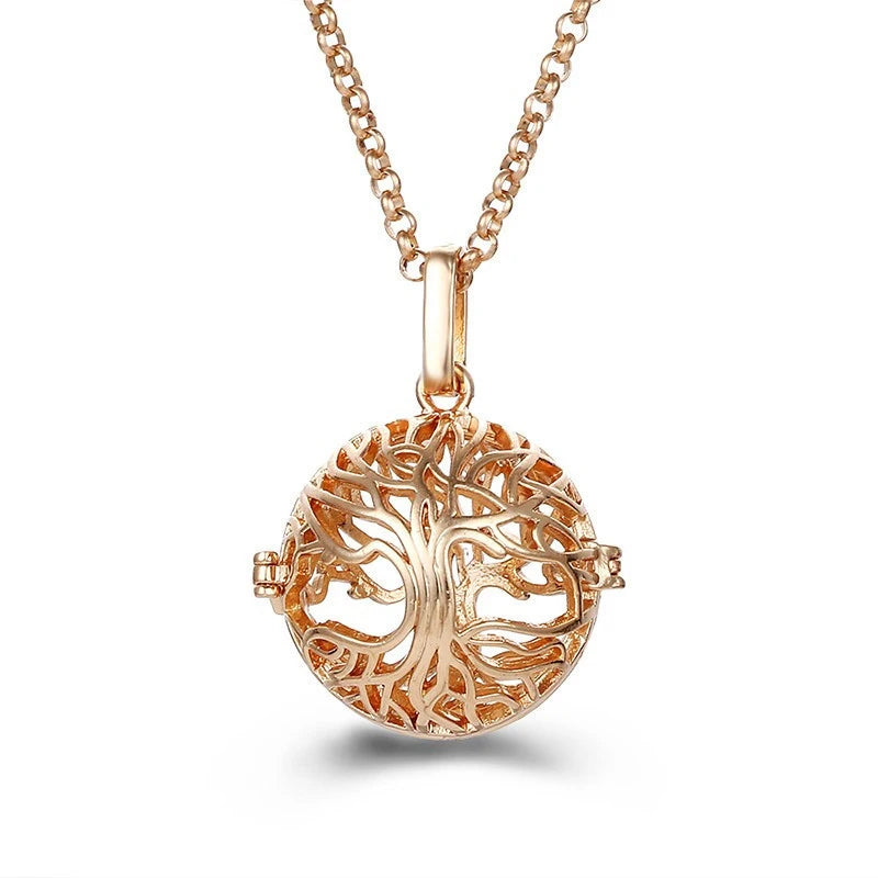 Nouveau charme carillon du mexique ailes d'ange creuses collier Vintage bijoux boule de musique pendentif aromatique pour les femmes accessoires de mode d'été
