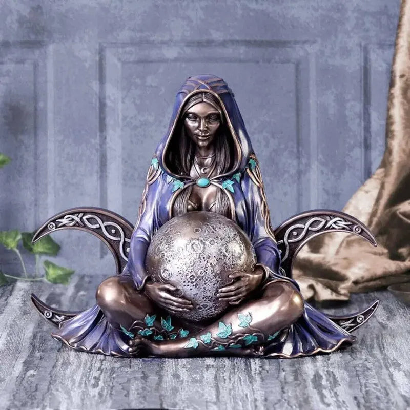 Statue de la terre mère de la déesse Gaia, Sculpture en résine, artisanat, ornements de jardin, cadeaux, décoration de bureau pour la maison, 1 pièces
