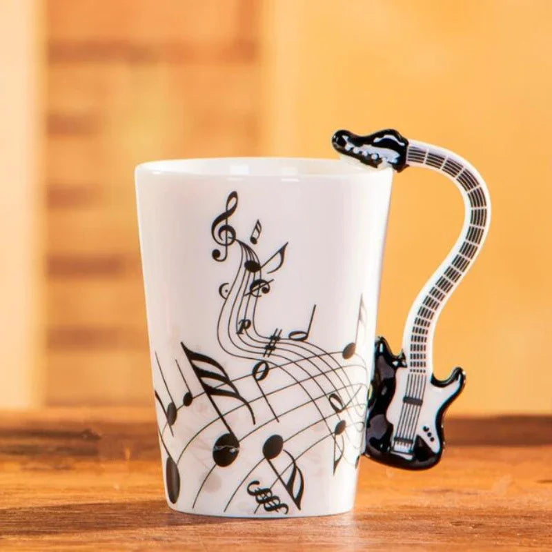 Tasse en céramique créative de style JEViolin, tasses à portée de lait de thé de café, poignée standard, cadeaux de nouveauté, mignon, 240ml