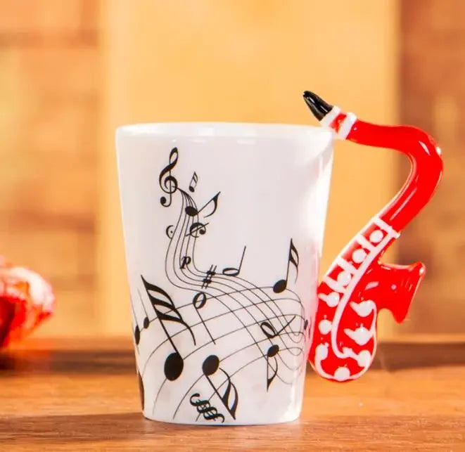 Tasse en céramique créative de style JEViolin, tasses à portée de lait de thé de café, poignée standard, cadeaux de nouveauté, mignon, 240ml