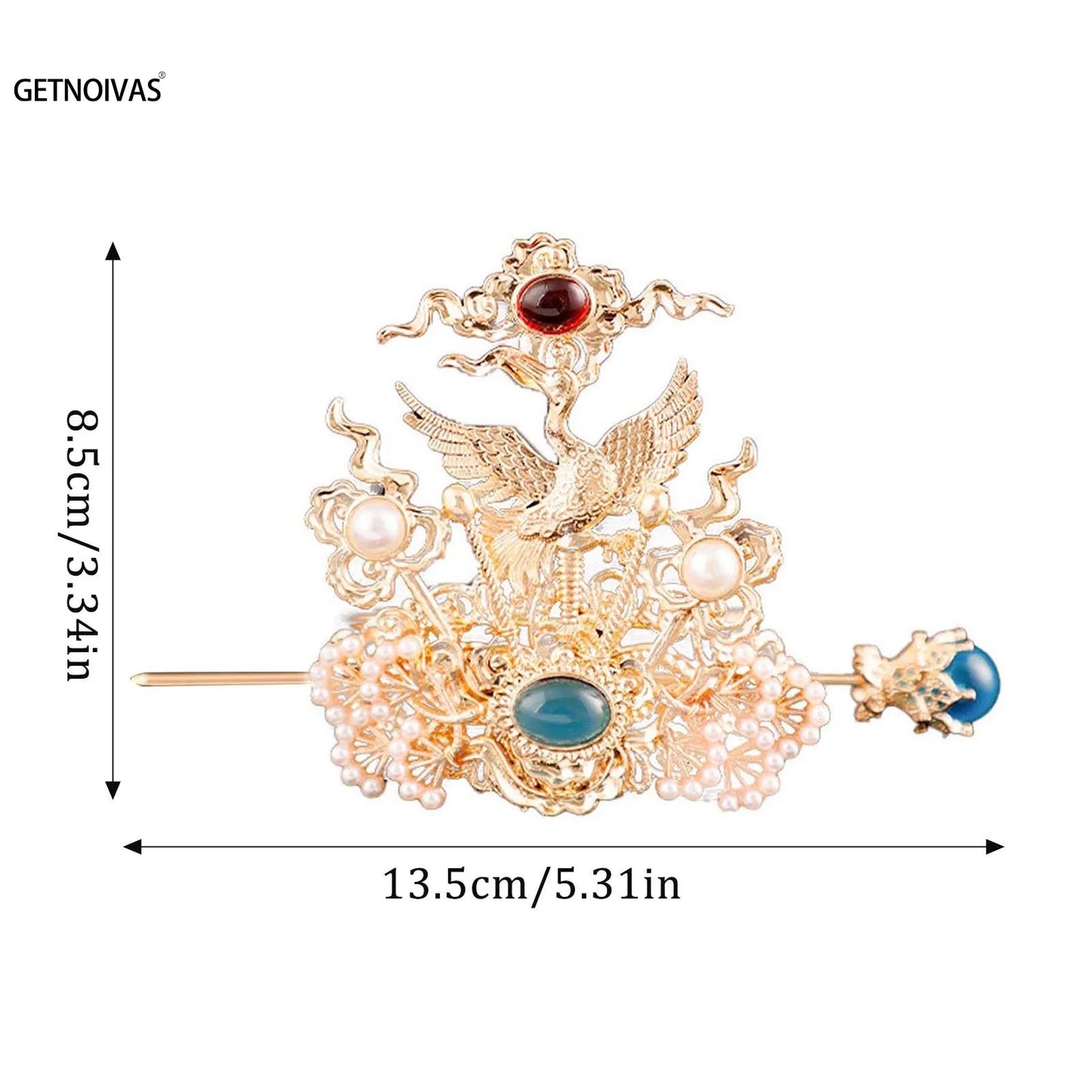Couronne de cheveux Hanfu chinoise, chignon rétro queue de cheval, accessoire pour cheveux, couvre-chef en métal Vintage pour coiffure de fête Cosplay