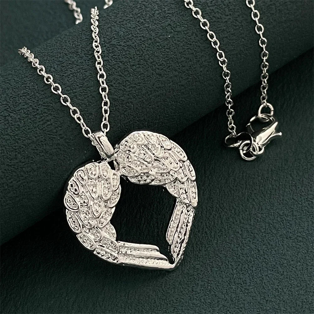 Collier pendentif ailes d'ange en argent Sterling 925, bijoux de luxe simples pour Couple, Banquet, mariage, anniversaire, cadeau