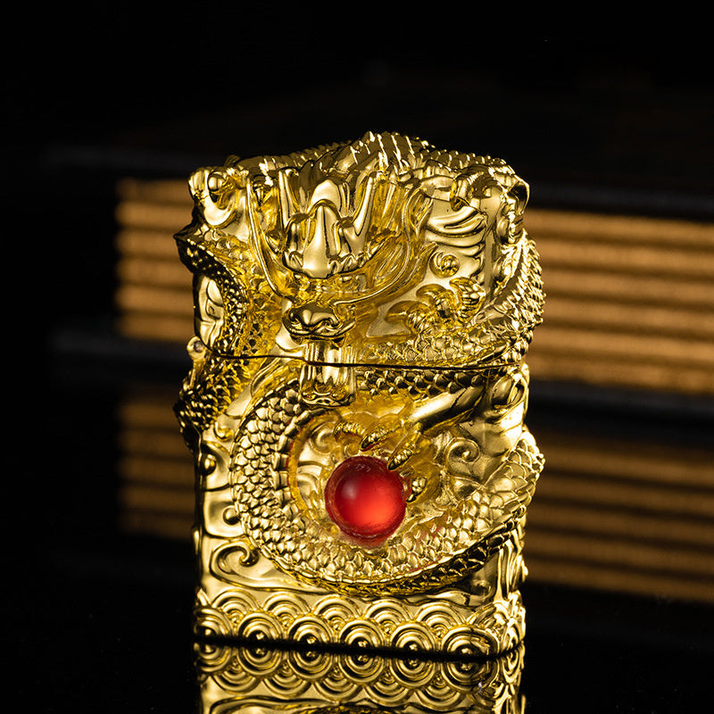 Dragon Ball Five-sided Carving Windproof Kerosene Lighter