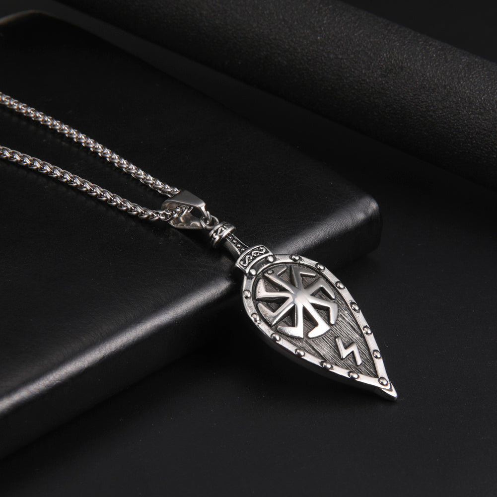 New Viking Rune Leaf Titanium Steel Pendant