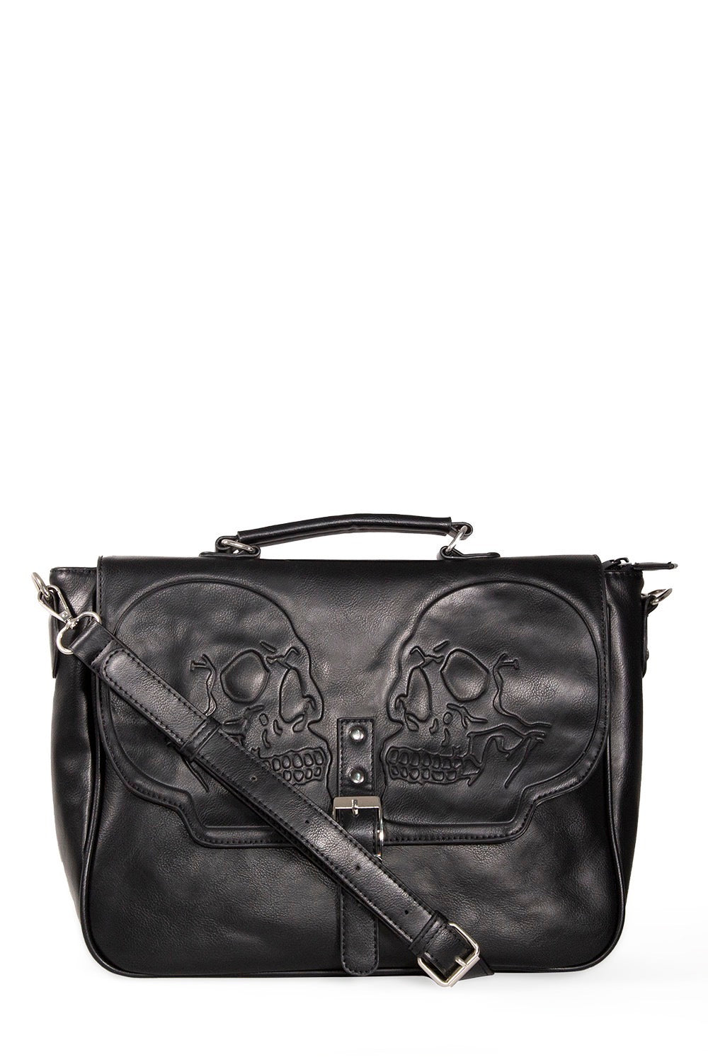 Sac à bandoulière à une épaule avec crâne gothique punk