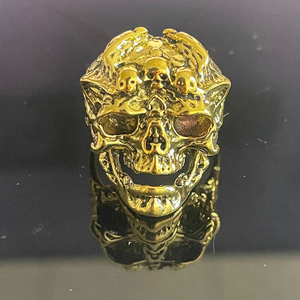Bijoux Crâne Anneau Tête Mâle Rock Gothique