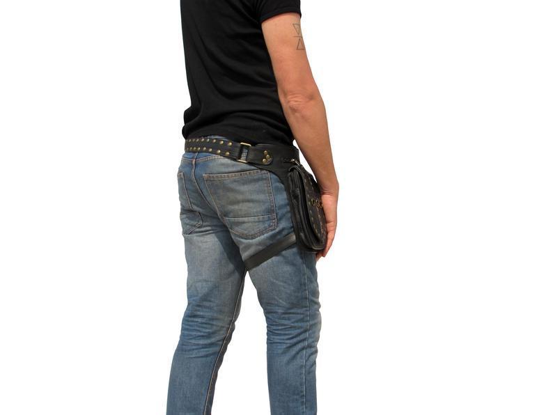 Médiévale Punk Européen Et Américain Rétro Ceinture Satchel