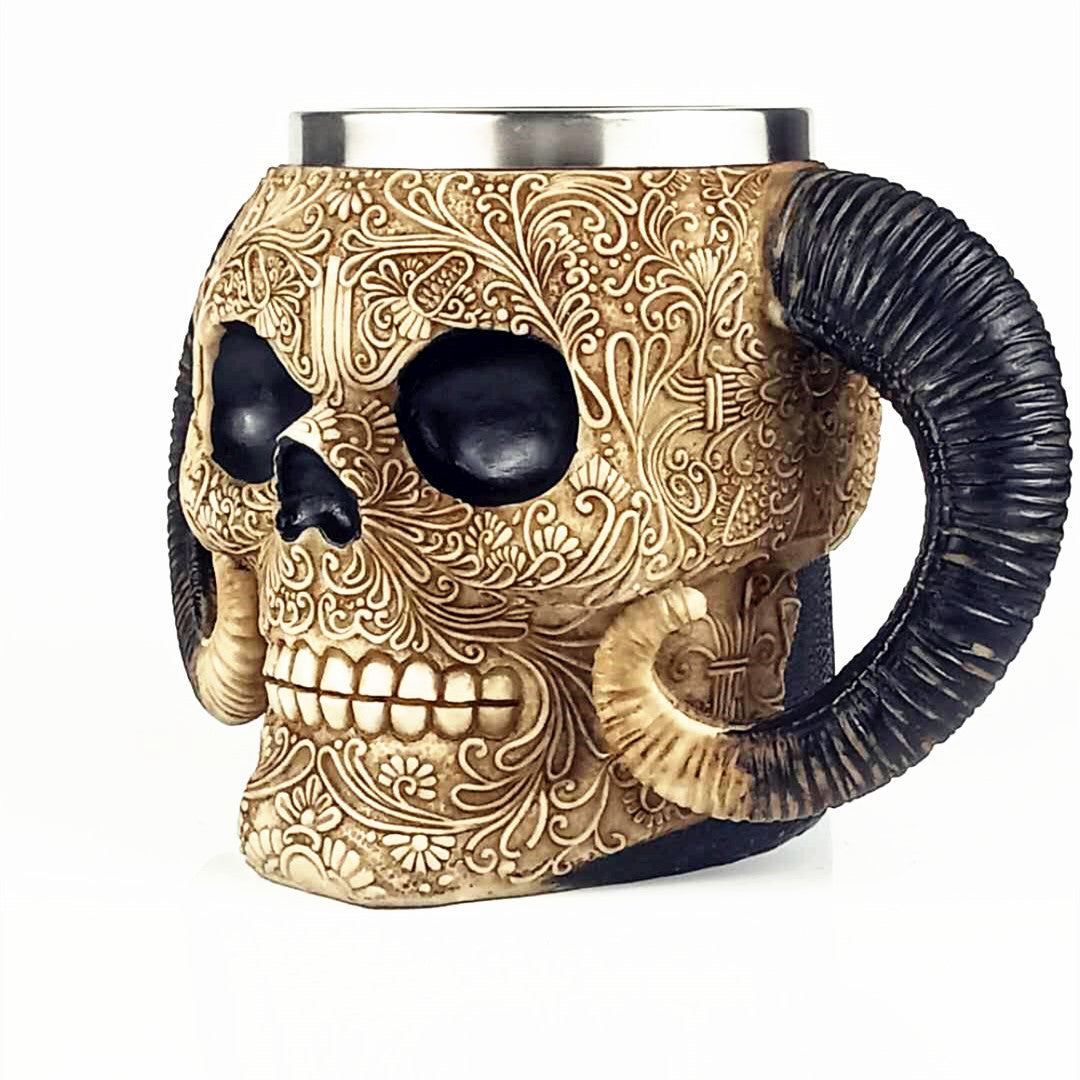 Shofar Crâne Bière Tasse de Grande Capacité
