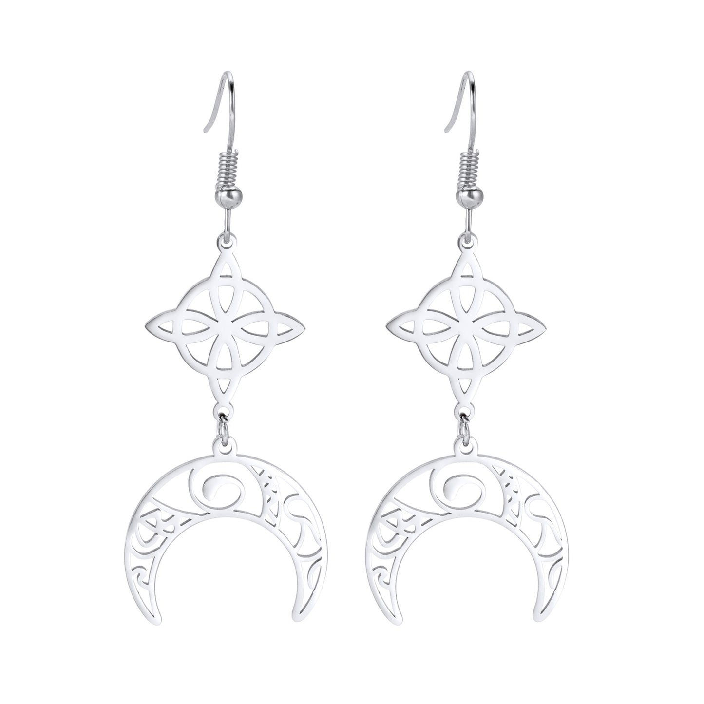 Witch Tassel Pendant Simple Stainless Steel Women's Earrings