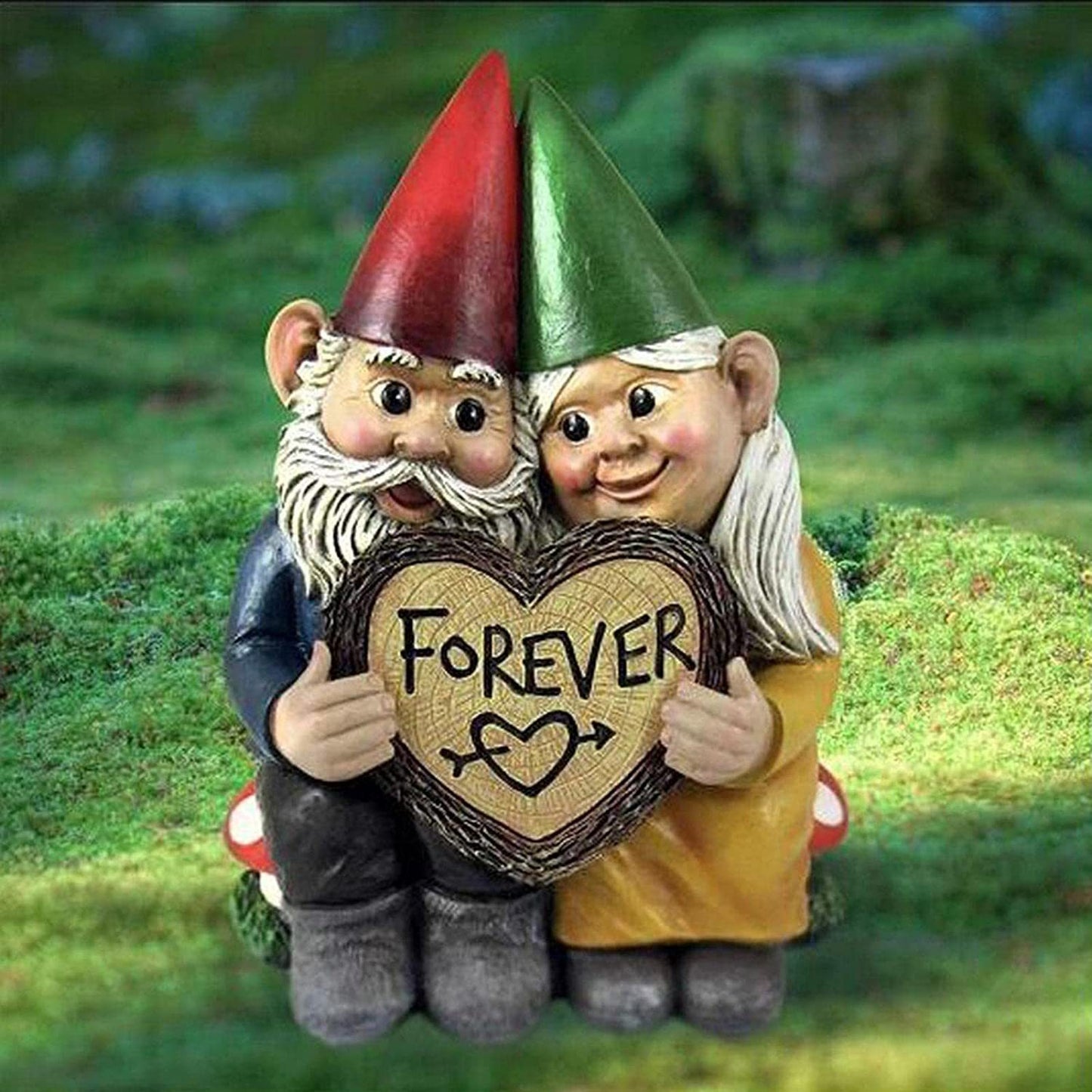 Garden Dwarf Couple Holding Love Statue Falling Resin Couple Dwarf Decorations Table Decorative Ornaments