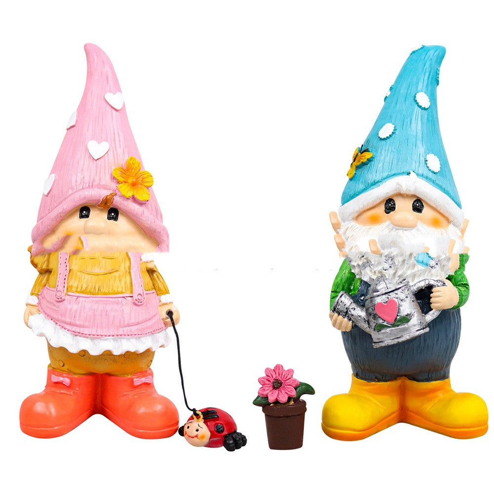 Decorative Lawn Statue And Flowerpot