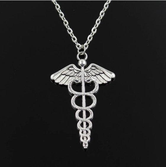 Collier en forme d'ailes d'ange, bâton de serpent de libellule rotatif