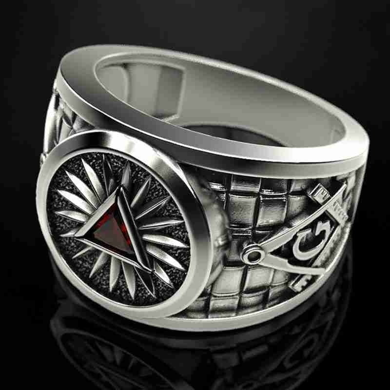 Men's Punk Mason Masonic Ring