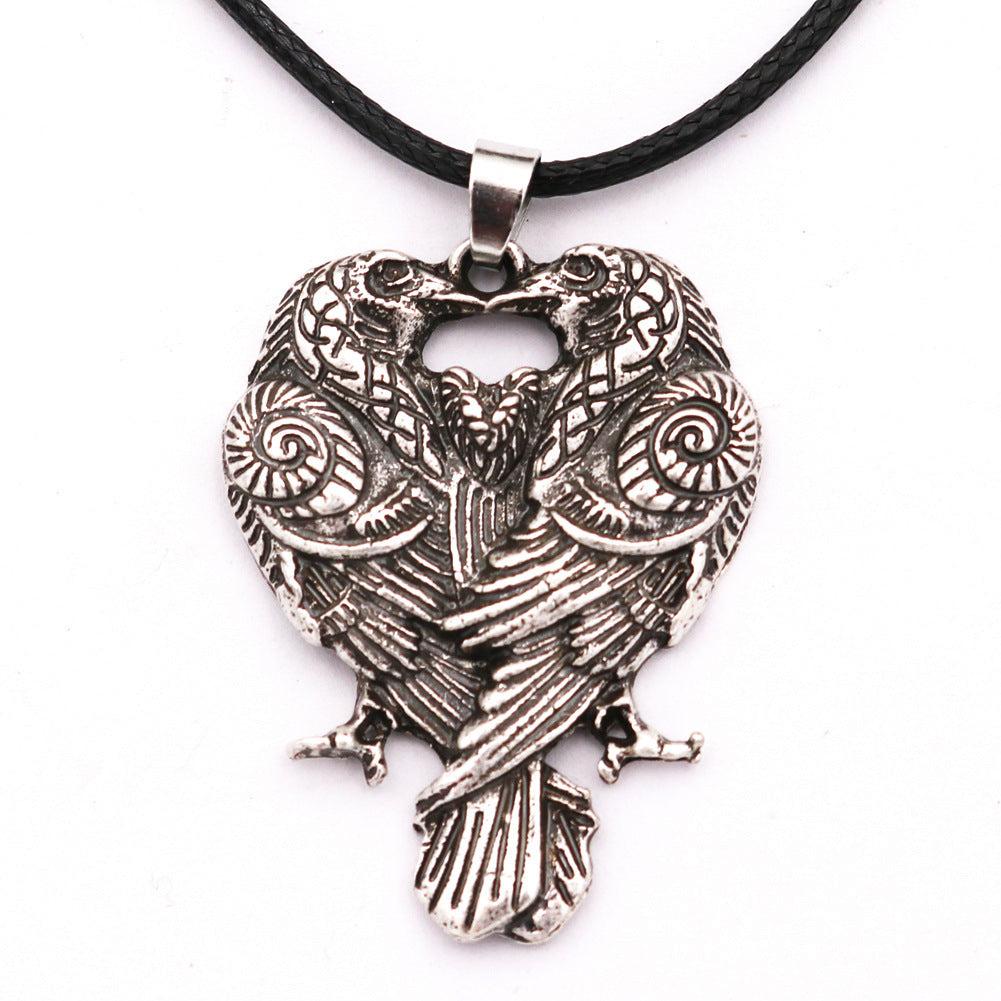 Celtic Raven Necklace Nordic Popular Accessories Nordic Amulet Pendant