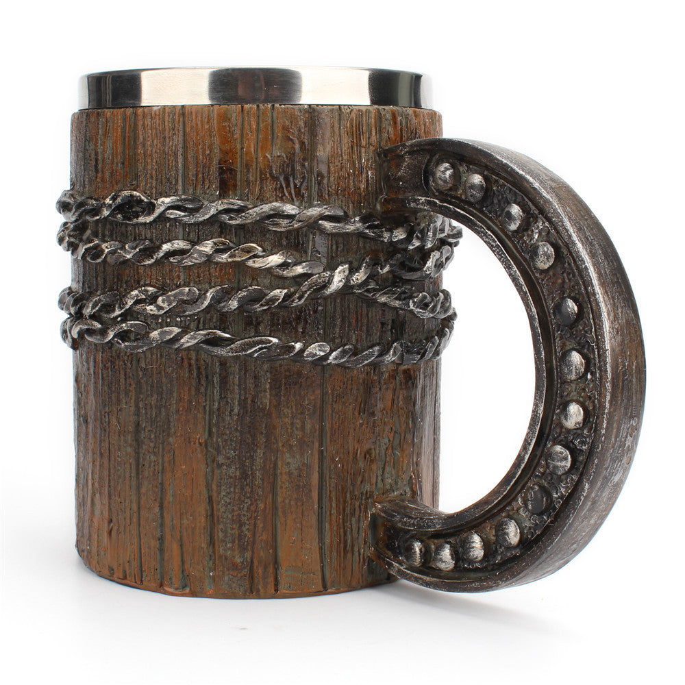 Nouvelle Creative Simulation Fer À Cheval Poignée Tasse De Résine En Acier Inoxydable Tendance Home Office Utilisation Quotidienne