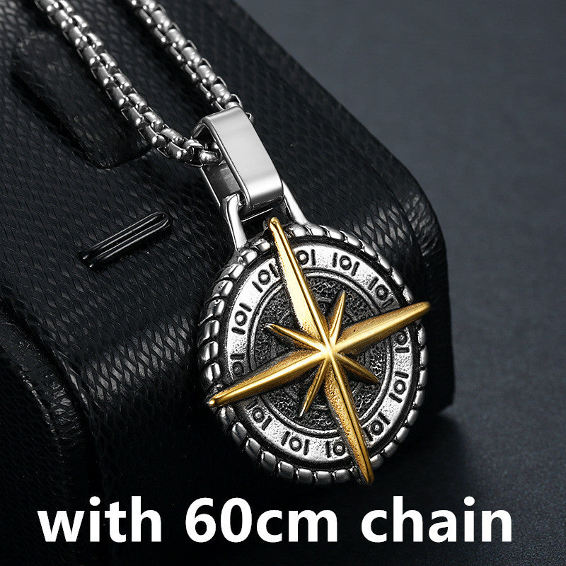 European And American Vintage Stainless Steel Cross Necklace Jewelry