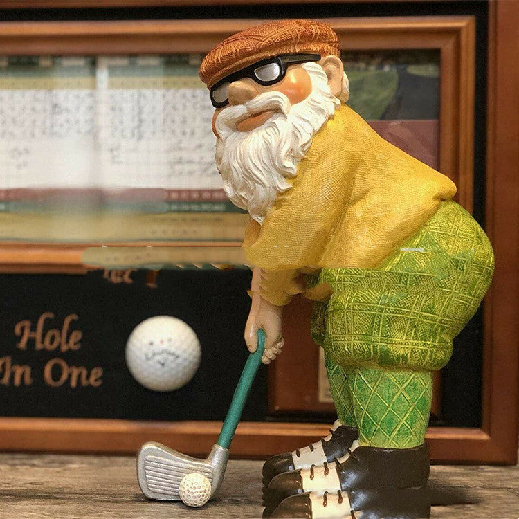 Le Jardin Est Décoré Avec Statues De Golf Gnomes