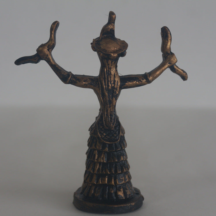 Greek Characters Snake Goddess Psychological Sand Table Resin Ornaments