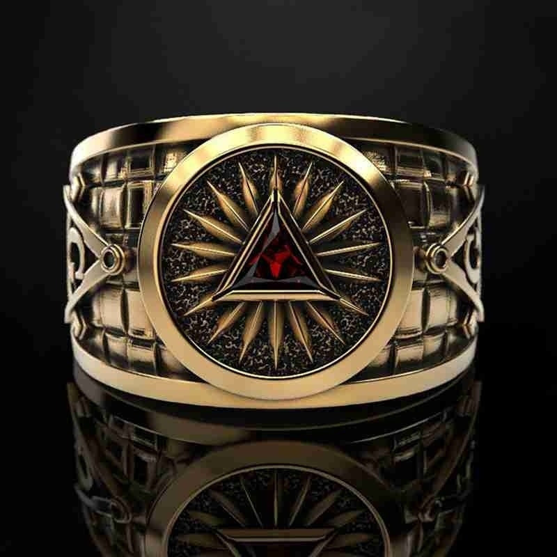Men's Punk Mason Masonic Ring