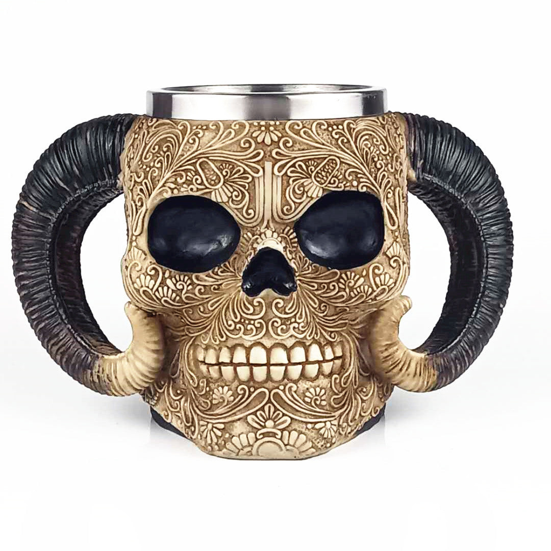 Shofar Crâne Bière Tasse de Grande Capacité