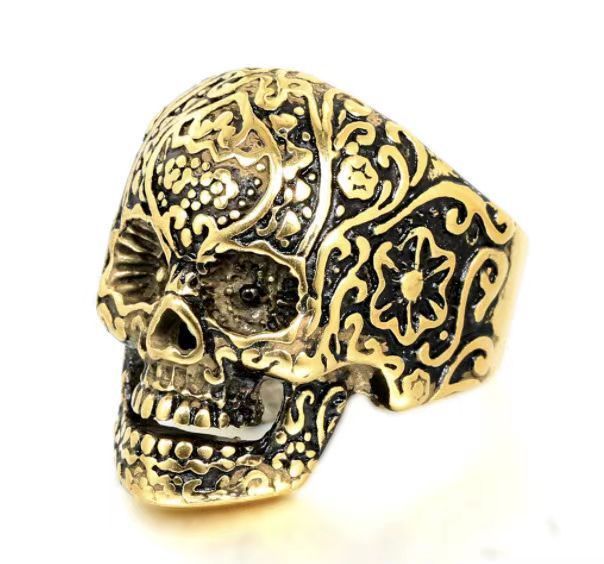 Bijoux Crâne Anneau Tête Mâle Rock Gothique