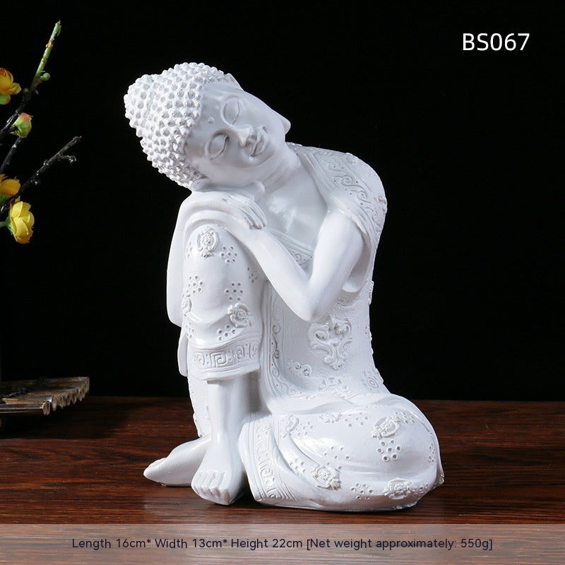 Résine Zen Bouddha Statue Pot de fleur Cour Paysage Balcon Mise en page Jardin Décoration