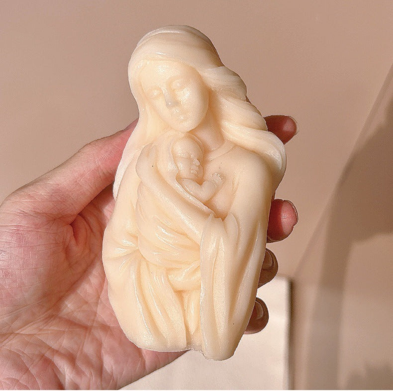 Virgin Baby Hold Statue Silicone Mold