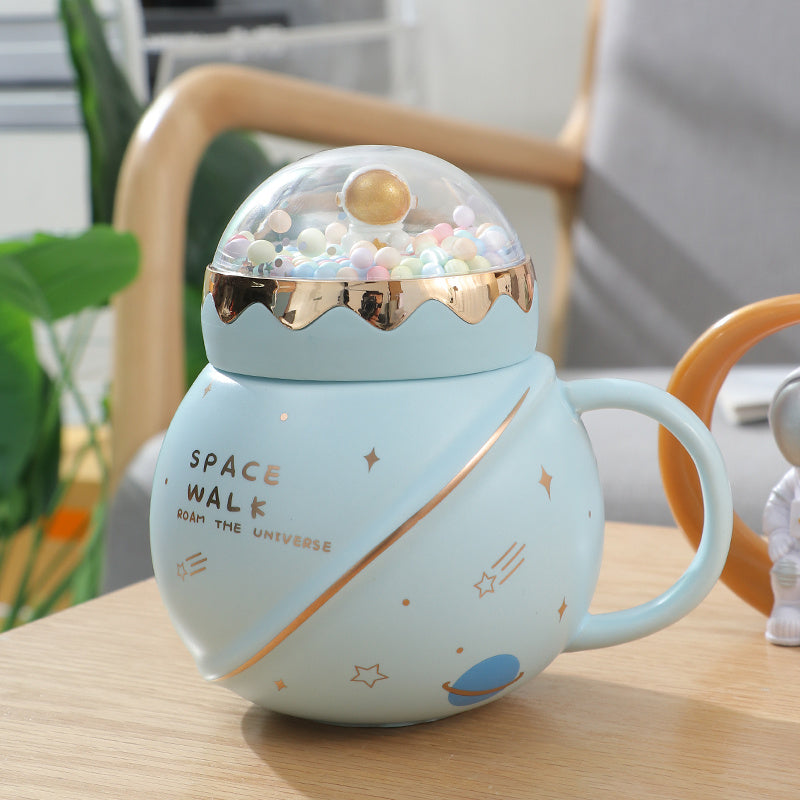 Ins Style Céramique Couple Tasse Avec Couvercle Bureau