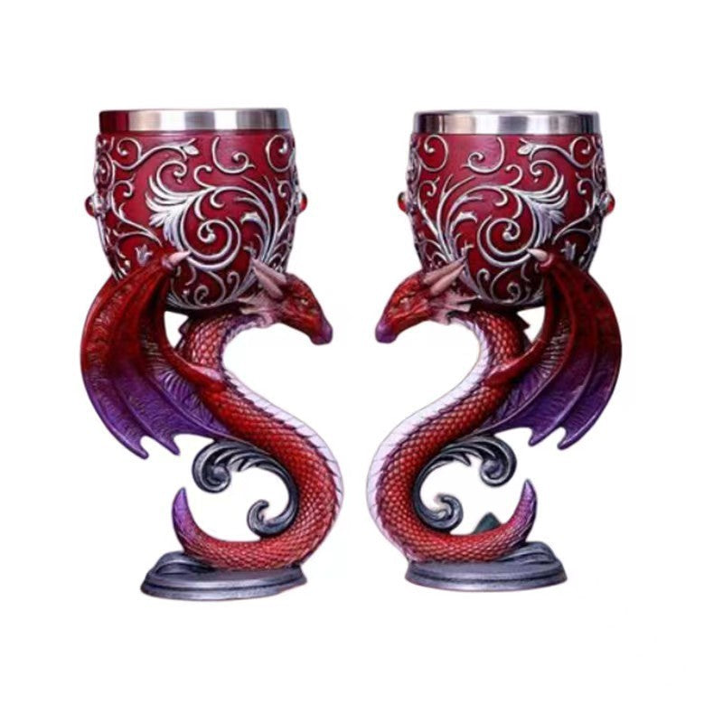 Western Dragon Personalized Stainless Steel Goblet