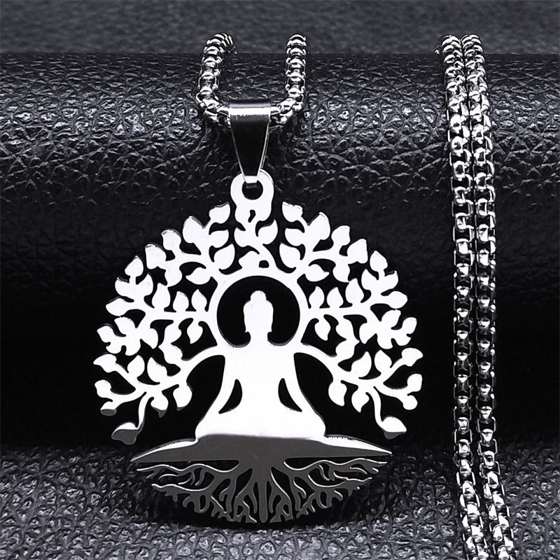 New Fashion Meditation Buddha Yoga Pendant Necklace