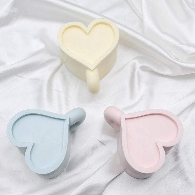 Aromatherapy Heart Mug Candle Silicone Mold