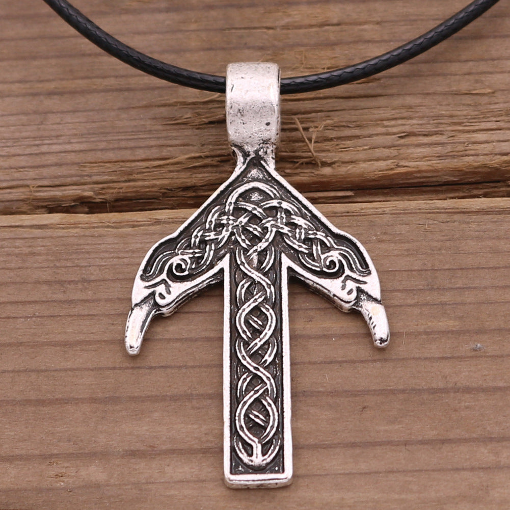 Flute Rune Pendant Nordic Amulet Clavicle Chain