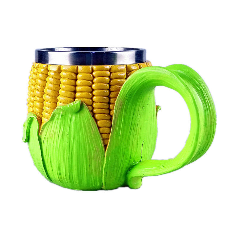 Tasse de bière en acier inoxydable fruits tasse d'eau créative en résine
