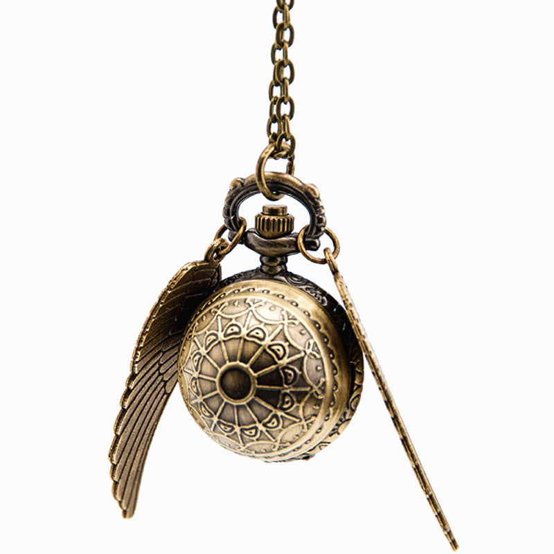 Harry Potter Snitch Quidditch Necklace Pocket Watch Retro Flip Spherical Pocket Watch Ornament