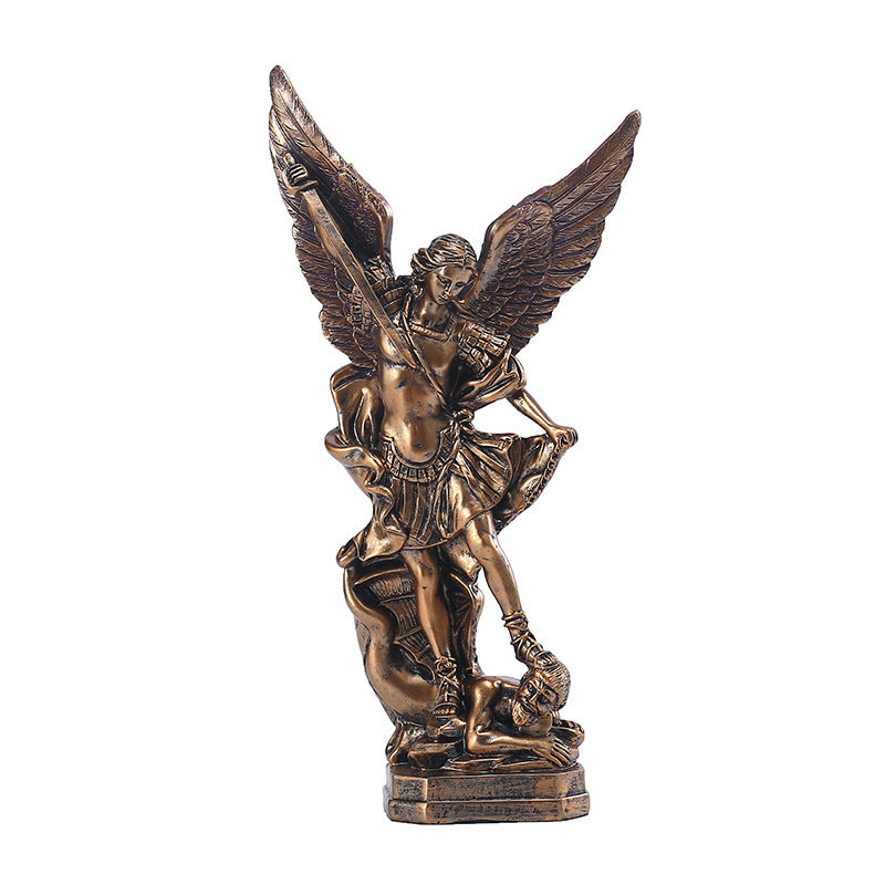 Religious Bronze Killing Demon Angel Ornament