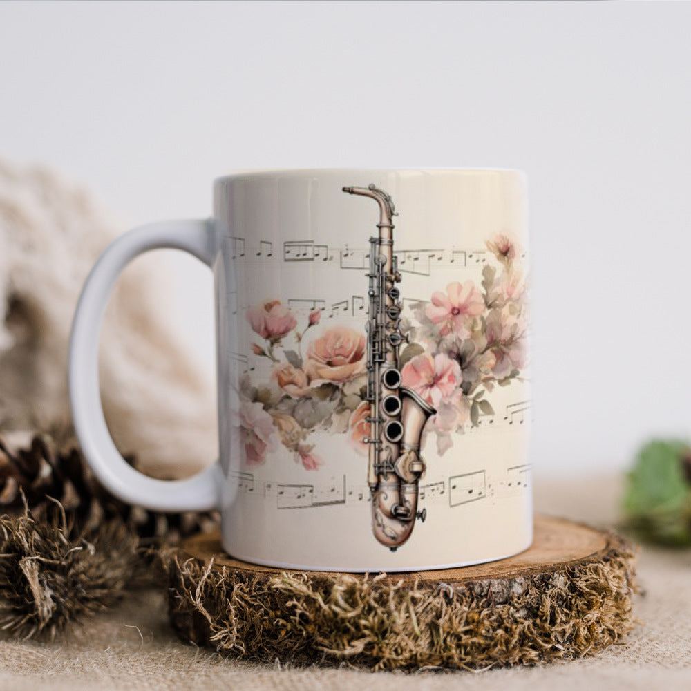 Tasse en céramique Thème de musique