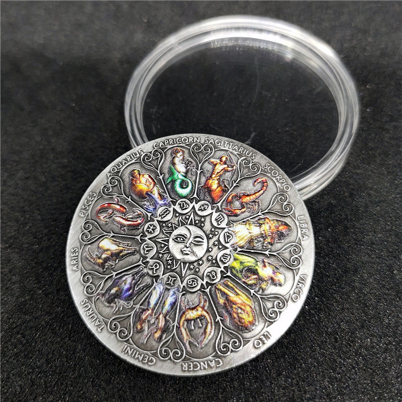 Coin Coin Twelve Constellation Commemorative Coin Goddess Of Luck Guardian Coin