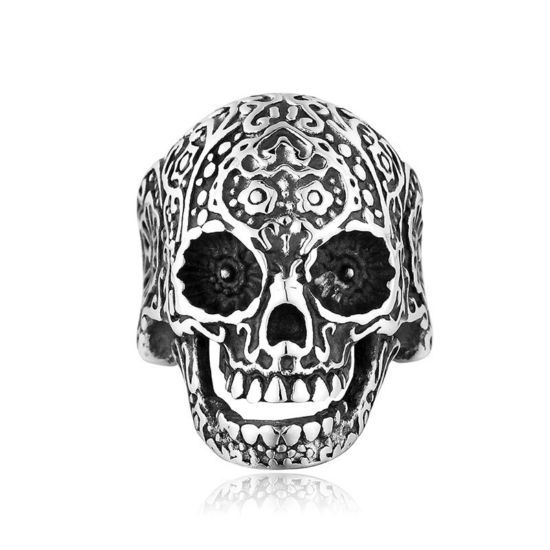Bijoux Crâne Anneau Tête Mâle Rock Gothique